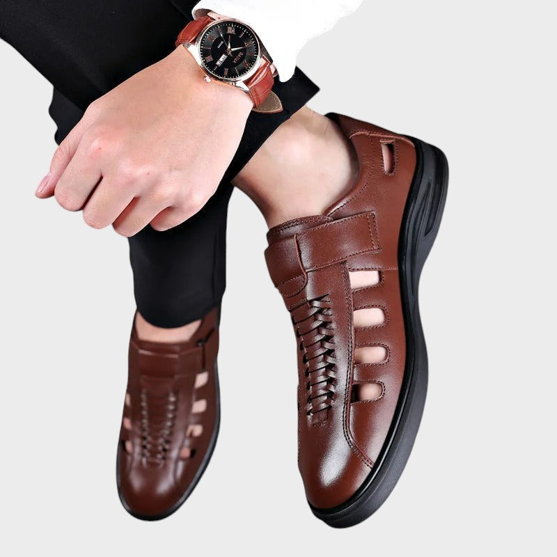 Steffen | Brune Læder Sport Sandaler