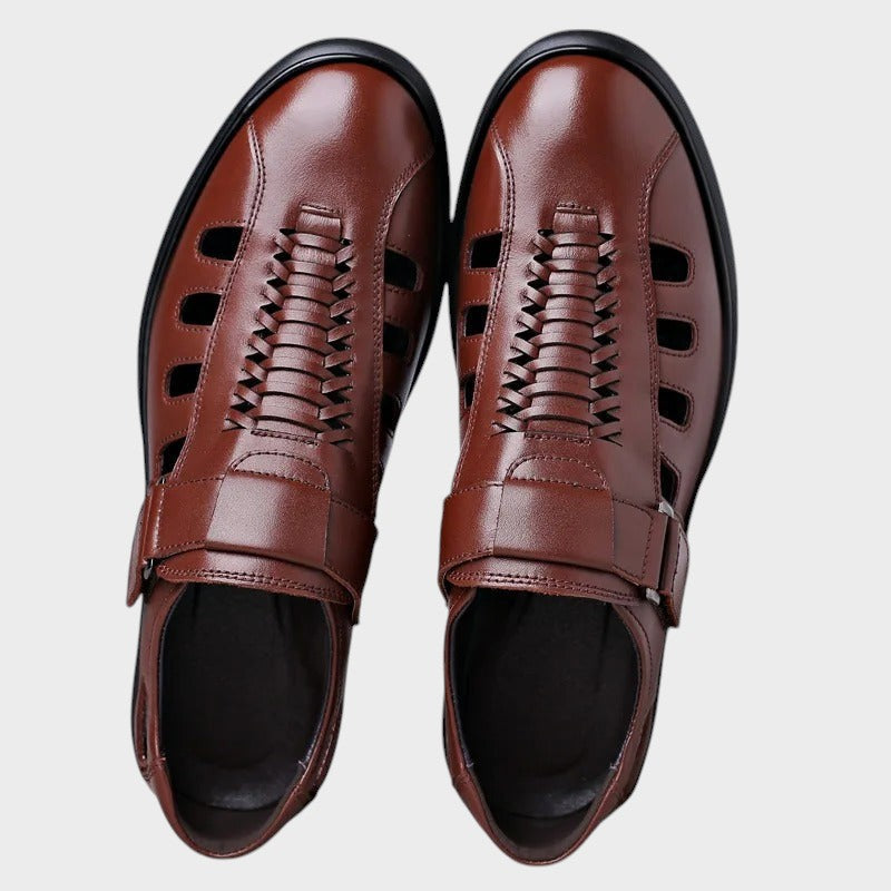 Steffen | Brune Læder Sport Sandaler
