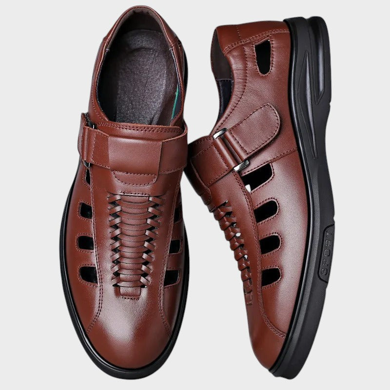 Steffen | Brune Læder Sport Sandaler