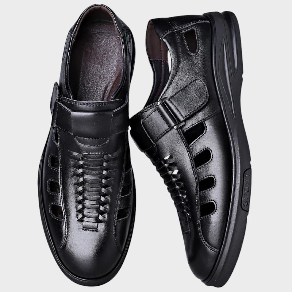 Steffen | Brune Læder Sport Sandaler