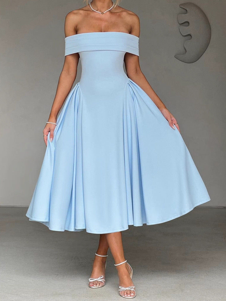 Rens | Off-shoulder A-line Midikjole