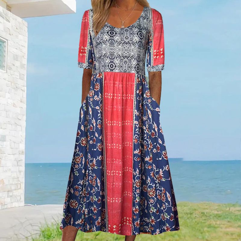 SAEL™ Boheme Elegance – Blød Bomuldskjole