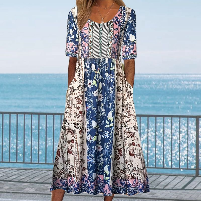 SAEL™ Boheme Elegance – Blød Bomuldskjole