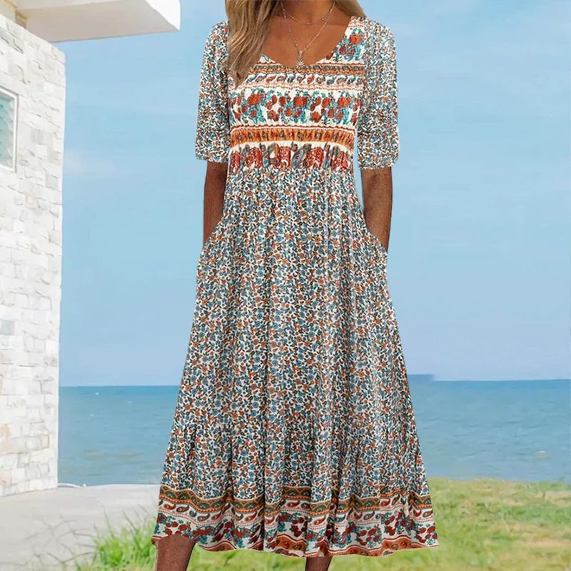 SAEL™ Boheme Elegance – Blød Bomuldskjole