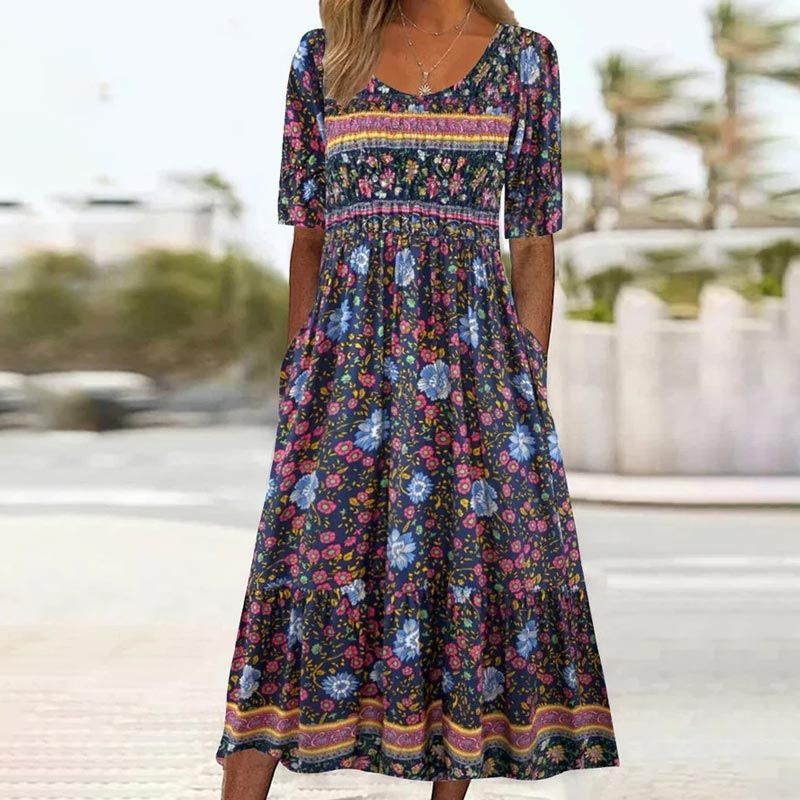 SAEL™ Boheme Elegance – Blød Bomuldskjole