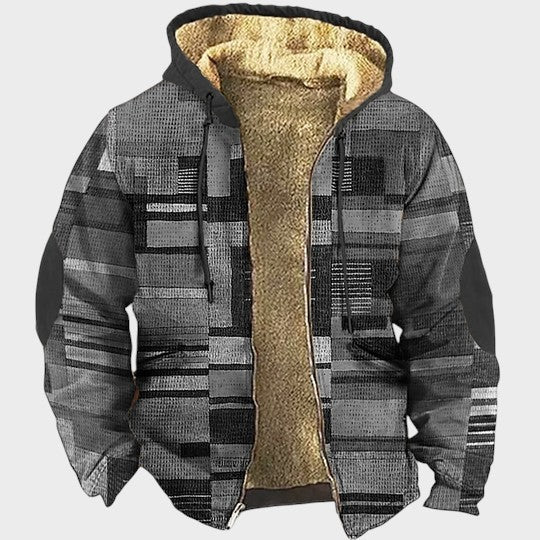 Mathias | Farverig Fleece-foret Jakke