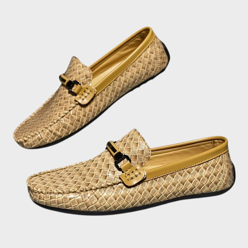 Antonin | Vævede Spænde Læder Loafers
