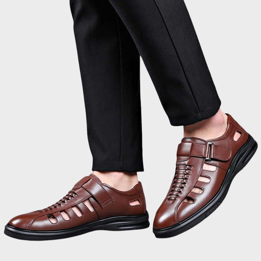 Steffen | Brune Læder Sport Sandaler