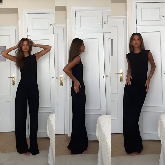 Lina - Elegant ærmeløs mono i casual stil med ret bukser
