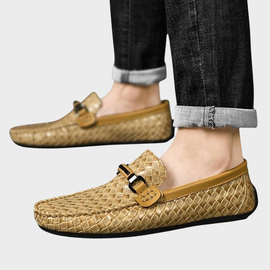Antonin | Vævede Spænde Læder Loafers