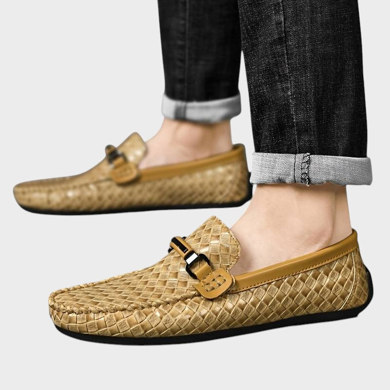 Antonin | Vævede Spænde Læder Loafers