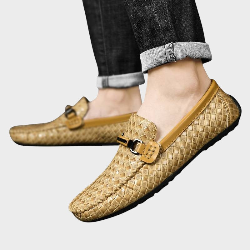 Antonin | Vævede Spænde Læder Loafers