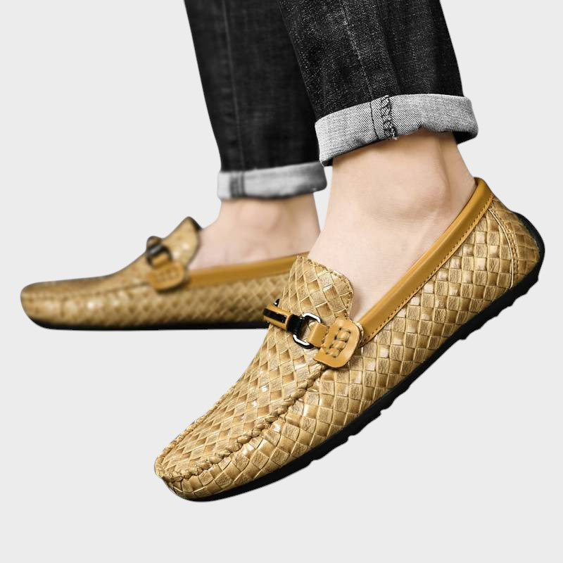Antonin | Vævede Spænde Læder Loafers