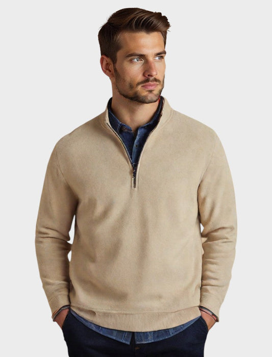 Kasper | Elegant cashmere sweater med lynlås