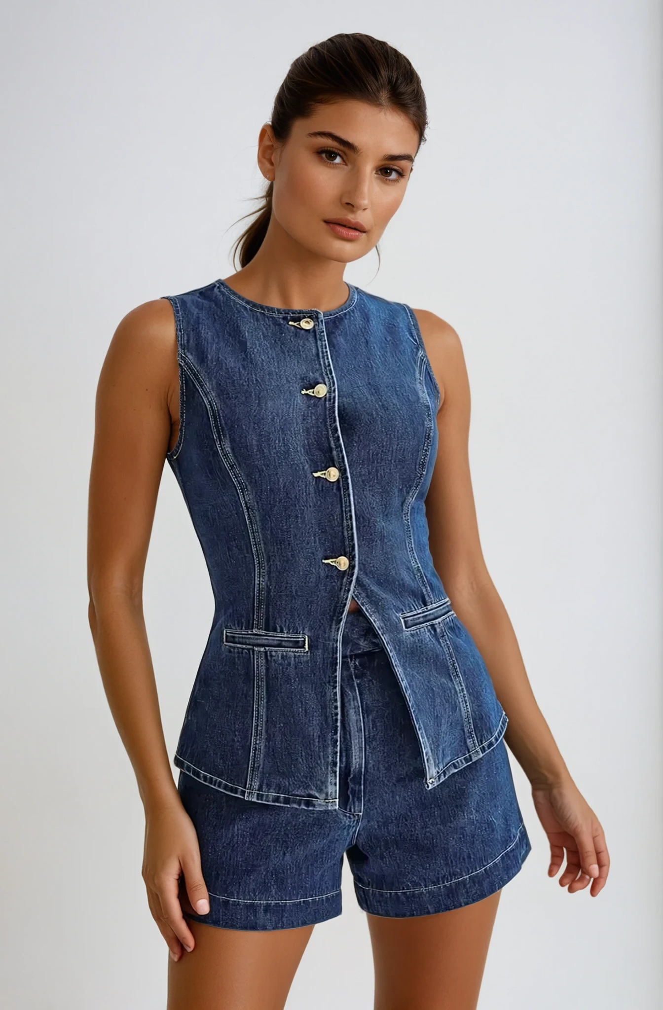 JULIE | Omslut dig i stil med det elegante denim sæt