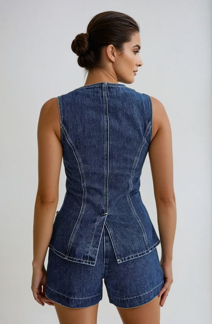 JULIE | Omslut dig i stil med det elegante denim sæt