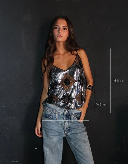 DIANA | Dekoreret Top